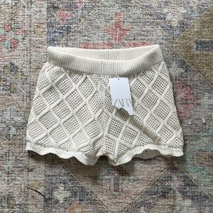 Zara crochet shorts